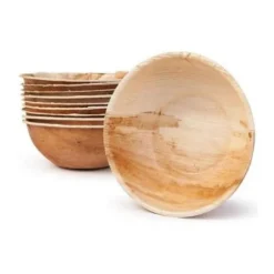 Bol En Bois Feuille De Palmier X 6 Pi Ces