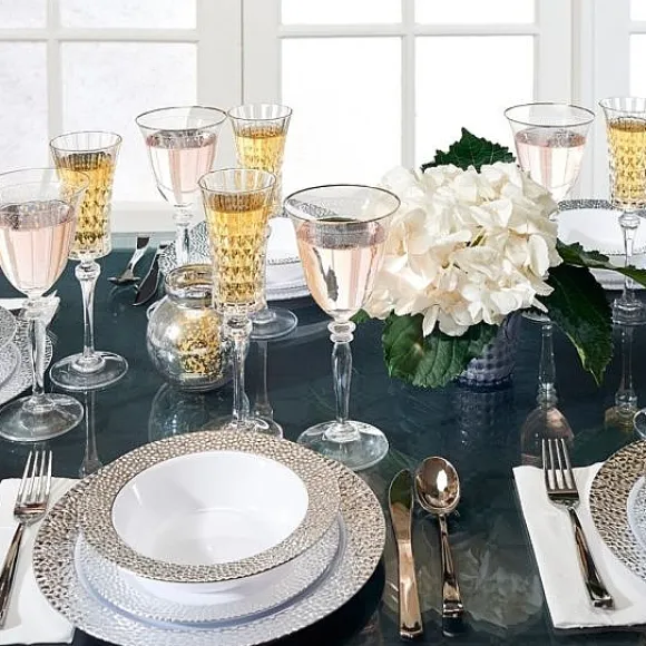 Bol En Plastique Prestige Argent 19Cm X 5 Pi Ces