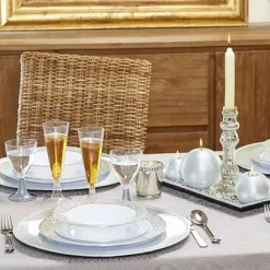 Bol En Plastique Prestige Argent 19Cm X 5 Pi Ces