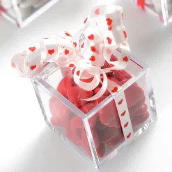 Bolduc Blanc Avec Coeur Rouge 50 M Tres