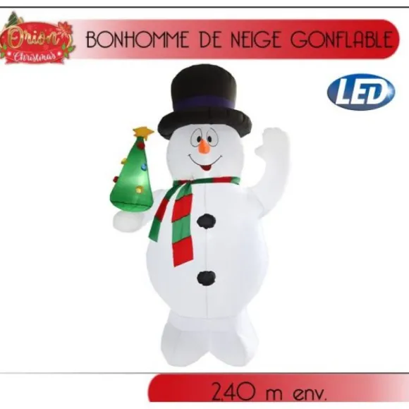 Bonhomme De Neige Gonflable Avec Sapin