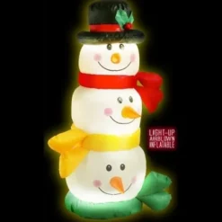 Bonhomme De Neige Gonflable Lumineux 120Cm