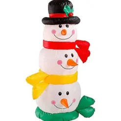 Bonhomme De Neige Gonflable Lumineux 120Cm