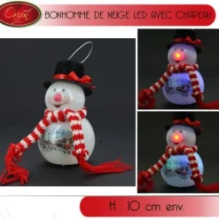 Bonhomme De Neige Led Avec Chapeau