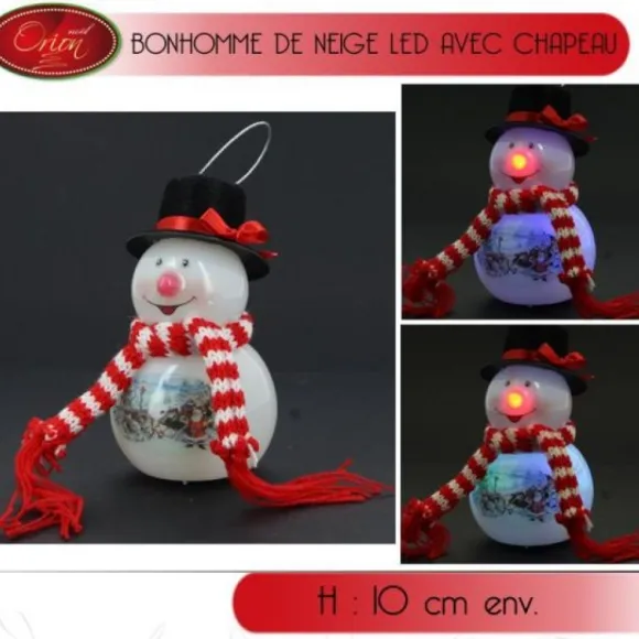 Bonhomme De Neige Led Avec Chapeau