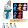 Bonhomme De Neige Lumineux 8X12Cm