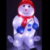 Bonhomme De Neige Lumineux Acrylique Sur Ski