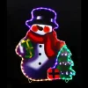 Bonhomme De Neige Lumineux 72 Led Multicolore