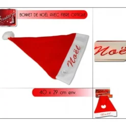 Bonnet De Noel Avec Fibre Optique