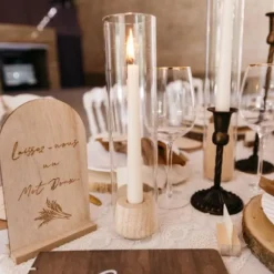 Bougeoir Baltazar En Bois Et Verre