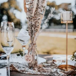 Bougeoir Bilbao Sur Pied Rose Gold