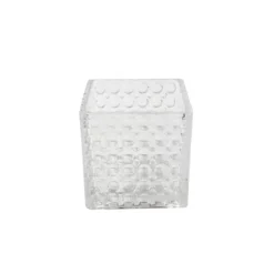 Bougeoir Carr Bulle Transparent 10Cm