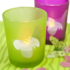 Bougeoir Pas Cher Papillon Vert Anis