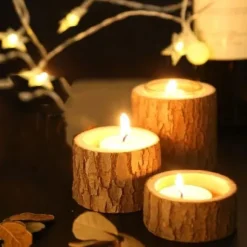 Bougeoir Tronc En Verre Champ Tre