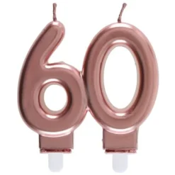 Bougie Anniversaire 60 Ans Rose Gold