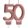 Bougie Anniversaire 50 Ans Rose Gold