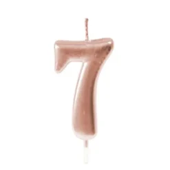 Bougie Anniversaire Chiffre 7 Rose Gold