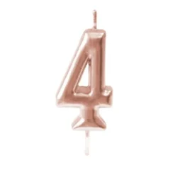 Bougie Anniversaire Chiffre 4 Rose Gold
