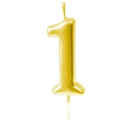 Bougie Anniversaire Chiffre 1 Or