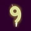Bougie Anniversaire Chiffre 9 Phosphorescente