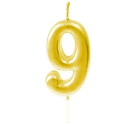 Bougie Anniversaire Chiffre 9 Or