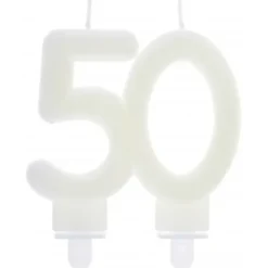 Bougie Anniversaire Chiffre 50 Phosphorescente