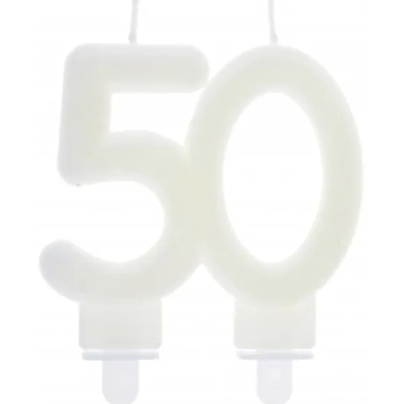 Bougie Anniversaire Chiffre 50 Phosphorescente
