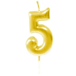 Bougie Anniversaire Chiffre 5 Or