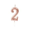 Bougie Anniversaire Chiffre 2 Rose Gold