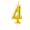 Bougie Anniversaire Chiffre 4 Or