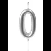Bougie Anniversaire Chiffre 0 Argent