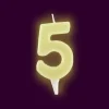 Bougie Anniversaire Chiffre 5 Phosphorescente