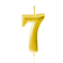 Bougie Anniversaire Chiffre 7 Or