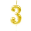 Bougie Anniversaire Chiffre 3 Or