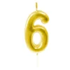 Bougie Anniversaire Chiffre 6 Or