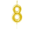 Bougie Anniversaire Chiffre 8 Or