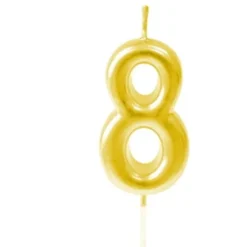 Bougie Anniversaire Chiffre 8 Or