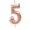 Bougie Anniversaire Chiffre 5 Rose Gold