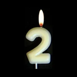 Bougie Anniversaire Chiffre 2 Phosphorescente