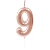 Bougie Anniversaire Chiffre 9 Rose Gold