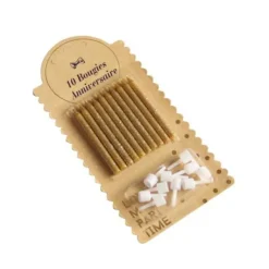 Bougie Anniversaire Or Paillet Es X 10 Pi Ces