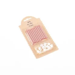 Bougie Anniversaire Rose Paillet Es X 10 Pi Ces