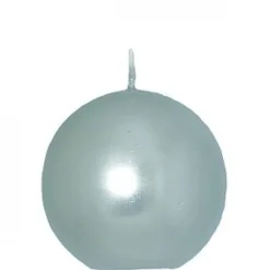 Bougie Boule Metallis Argent