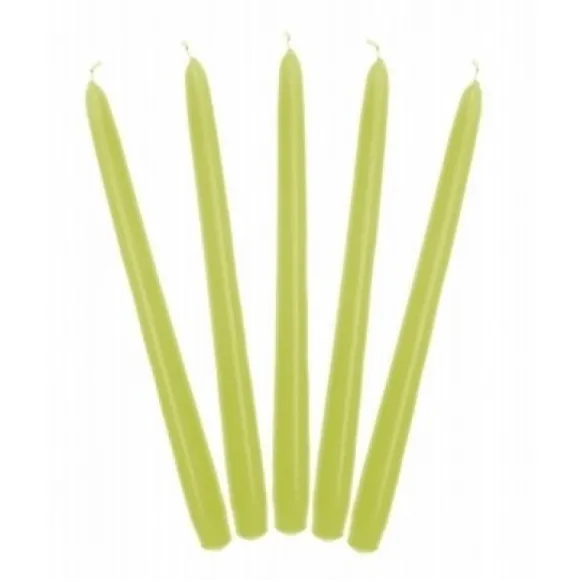 Bougie Chandelier Mariage Vert Anis X 10 Pi Ces