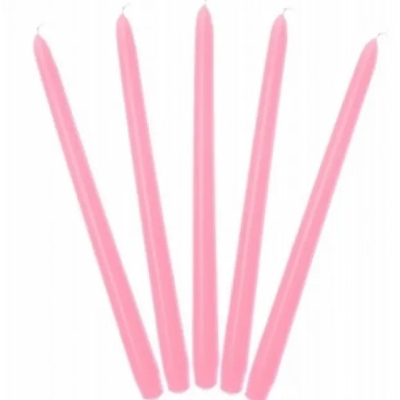 Bougie Chandelier Mariage Rose X 10 Pi Ces