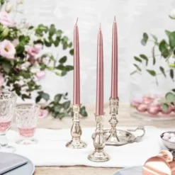 Bougie Chandelier Mariage Rose Gold X 10 Pi Ces