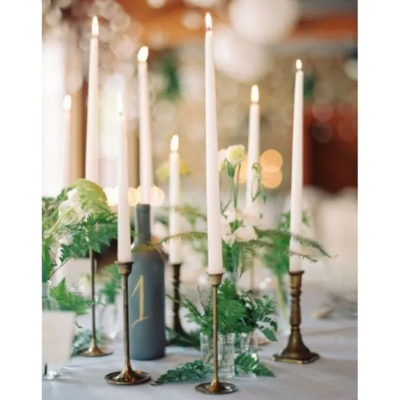 Bougie Chandelier Mariage Blanc X 10 Pi Ces
