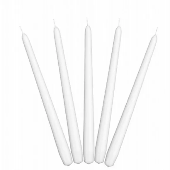 Bougie Chandelier Mariage Blanc X 10 Pi Ces