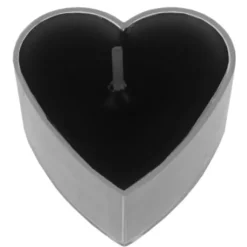 Bougie Chauffe Plat Coeur Noir X 4 Pi Ces