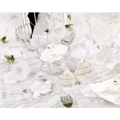 Bougie Chauffe Plat Coeur Blanche X 4 Pi Ces